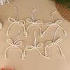 6/12Pcs Hand Woven Imitation Pearl Bow Pendant Christmas Tree Hanging Decoration Xmas  Year Holiday Gift