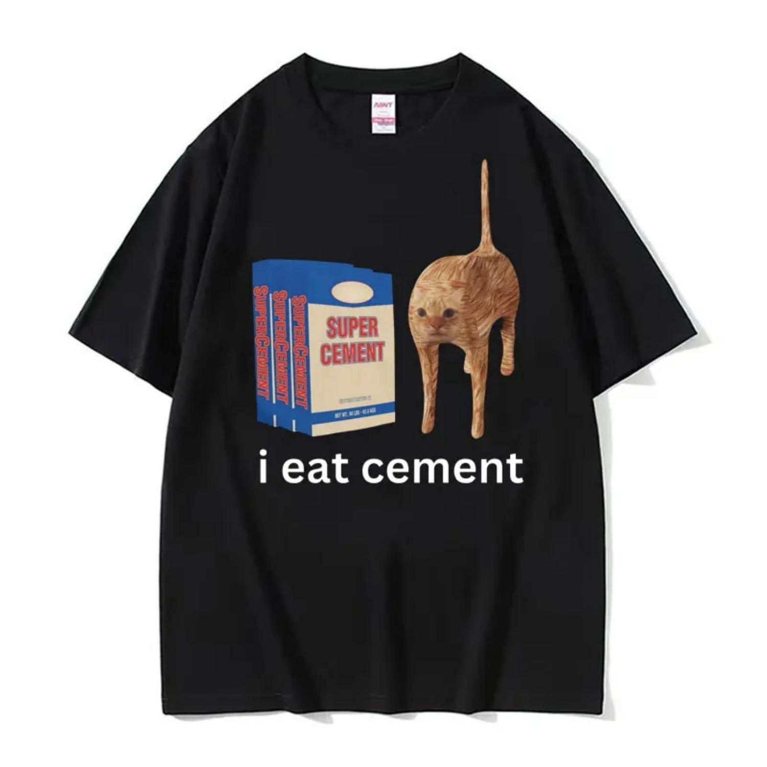 

I Eat Cet T Shirt Funny Sarcastic Offensive Random Cat Meme Print T Shirts Casual Cotton Tops Popular T-shirts S чёрный