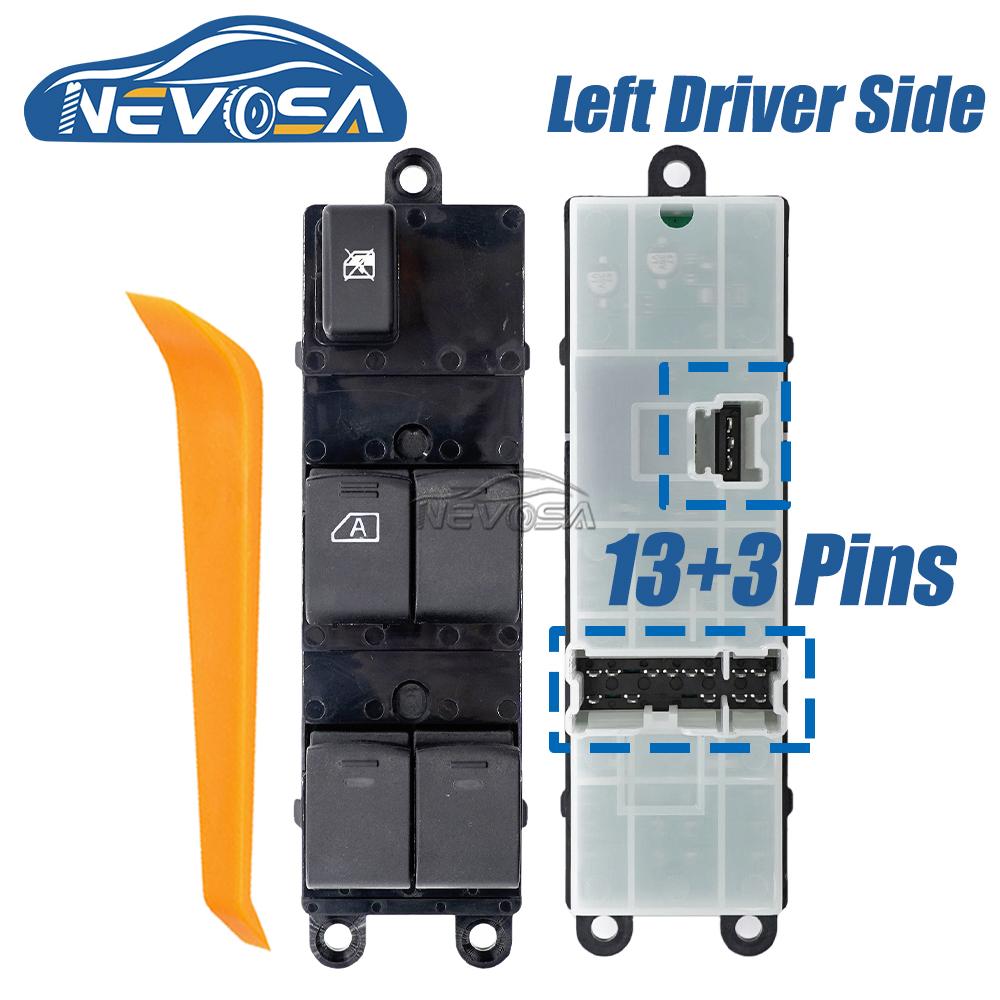 LHD RHD Right Window Switch Car Left Button For Nissan Qashqai J10 Navara D40 Pathfinder R51 25401-JD001 25401-EB30B 25401-BB65B