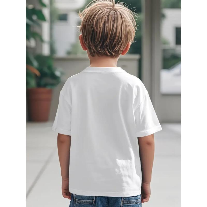 Haowu Boys Quick Dry Crewneck Tee , Happy Joyful Face Print