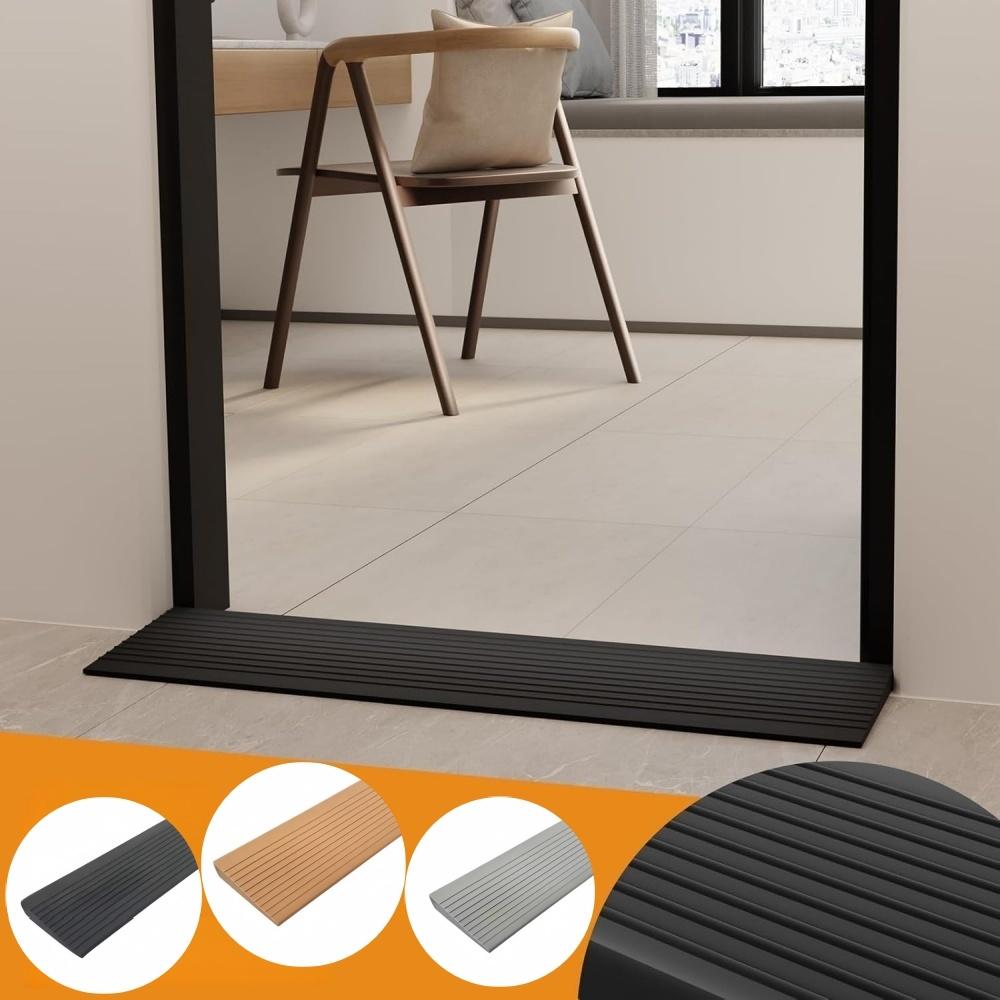 1 Stück 0,9 m x 5 cm Selbstklebende Rampenmatte Rutschfeste Türschwellenrampe Mehrzweck Einfache Montage Höhenunterschiedsreduzierer