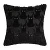 Black Cat Design Plush Pillowcase Soft Tufted Faux Fur Cushion Cover Halloween Home Decor For Spooky Theme Parties