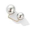 Women Fashion Tightening Waistband Pin 3Pcs/set Double Pearl Brooches Metal Lapel Pin Brooch Pins Sweater Shirt Cardigan Brooch