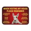 Please Remember Staffordshire Bull Terrier House Rules Doormat Mat Anti-Slip Kitchen Bath Living Room Entrance Rug Carpet
