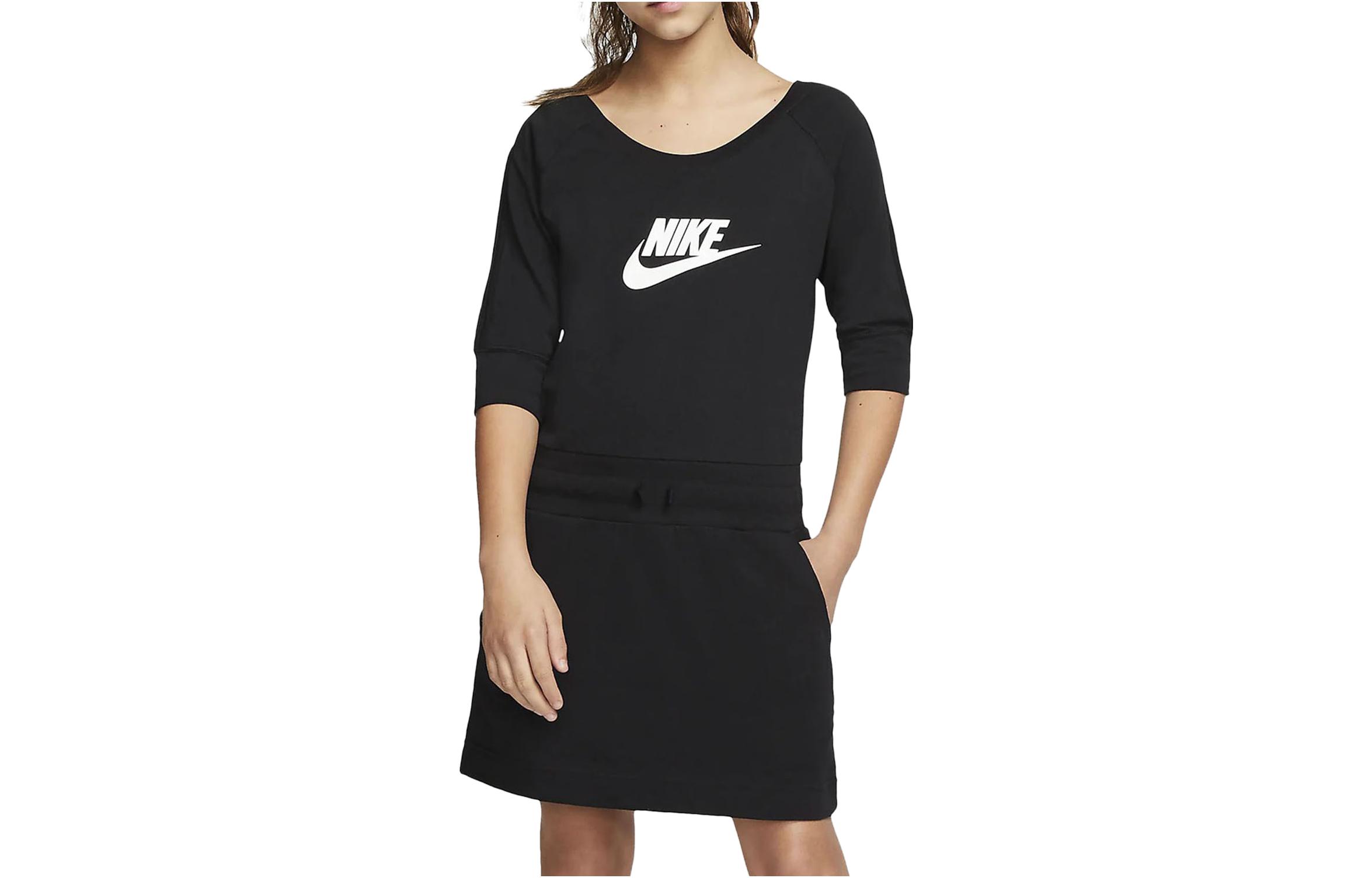 Nike Kids Dresses Crew Neck Moderate Mid Length CJ7433-010 S