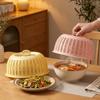 Leftovers Cover 2-in-1 Anti Fly Mosquito Cover Plastic Insect Proof Draining Basket Breathable Fruit Basket Outdoor Picnic