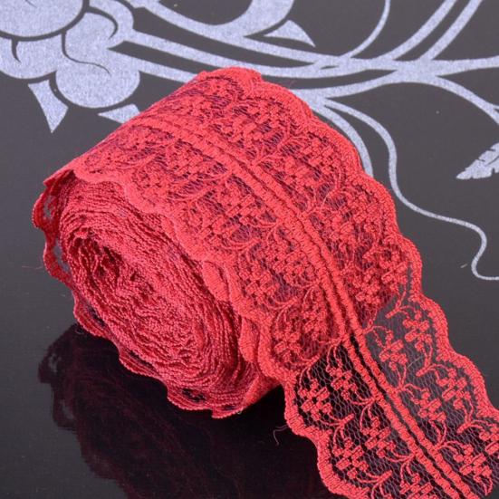 10m Embroidered Lace Trim Ribbon Band Clothes Handicraft DIY Sewing Decoration