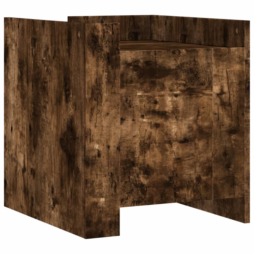 Nightstand Smoked Oak 45 x 50 x 50 cm Particleboard