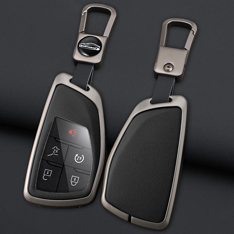 Alloy 3/4/5/6 Buttons Auto Key Fob Case Cover Fit For Chevrolet Tahoe Suburban Fit For Gmc Yukon Fit For Buick Envision S Plus Avenir -