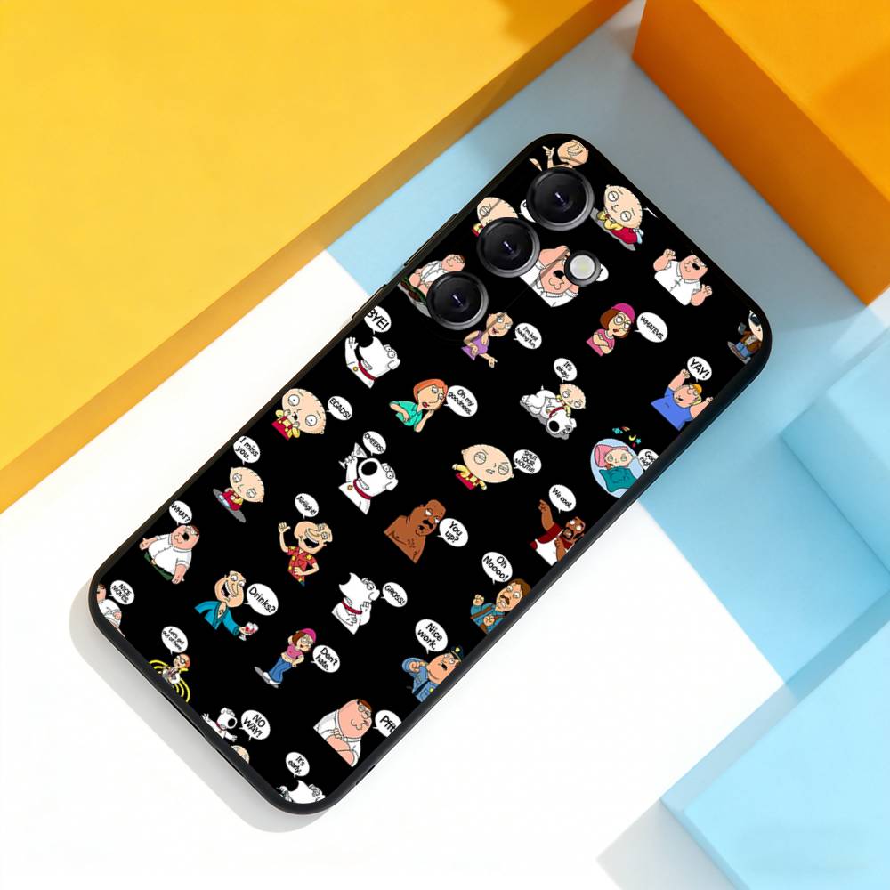 F-Family Funny G-Guy Funny Phone Case For Samsung Galaxy A 22,71,53,52,51,72,73,5G,Note,J7,8,9 Soft Black Cover