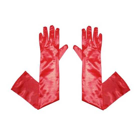 1 Pair Smooth Satin Long Gloves Silky Material Fancy Dress Gloves Wedding Dress Photography Accessories