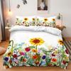 Sunflower Duvet Cover Set Sea Turtle Comforter Cover Set Kids Soft Polyester Quilt Covers With 2 Pillow Cases Floral Bedding