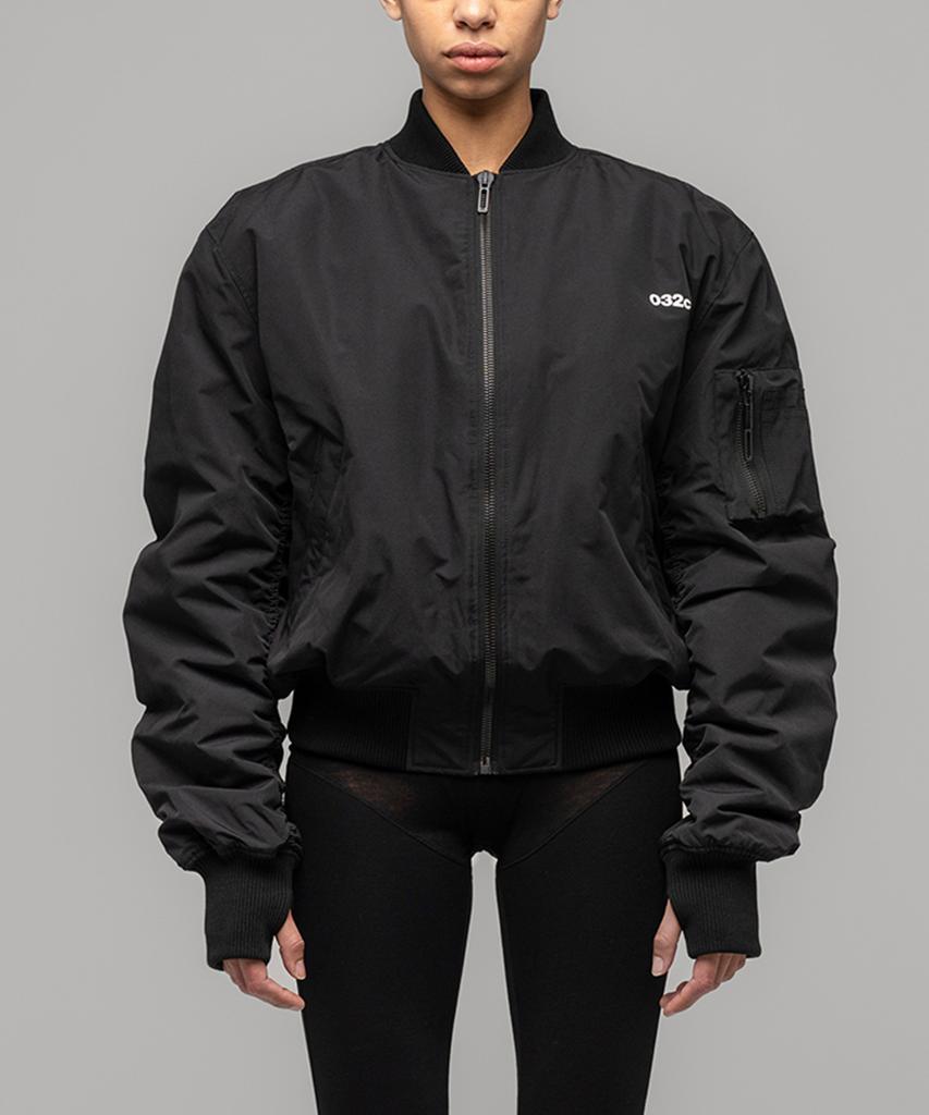 032C (U) Guest List Classic Bomber Jacket Black
