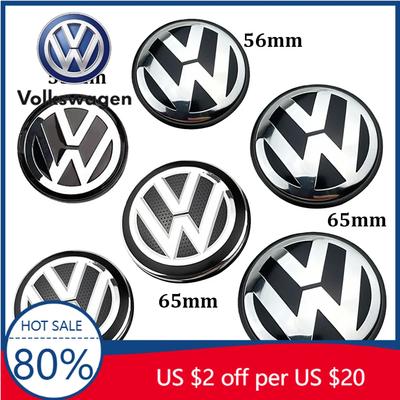2026 Hot For VOLKSWAGEN VW 4pcs Volkswagen Wheel Center Hub Caps 56mm 65mm 70mm Wheel Cover for VW Golf 4 5 6 7 Polo Passat B5 B