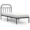 VidaXL Metal Bed Frame with Headboard Black 75x190 Cm 353625