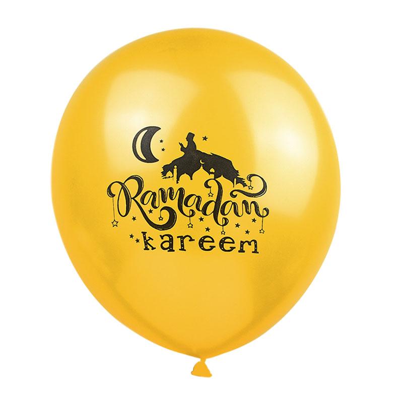 10Pcs Eid Mubarak Latex Balloon Ramadan Kareem Decoration Air Globos Ramadan Mubarak Muslim Islamic Festival Party Supplies 2025