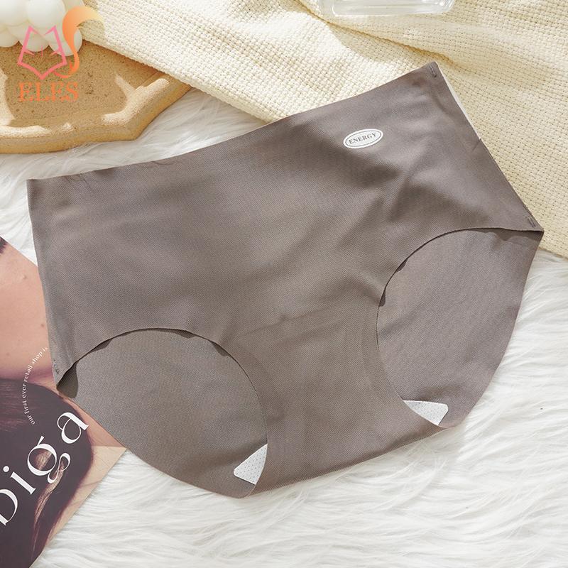 Ice Silk Seamless Contrast Color Girls Underwear Female Breathable Extended Crotch Summer Thin Triangle Underwear Ladies