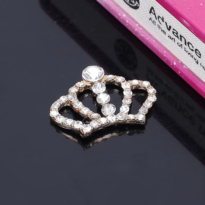Engood 100Pcs Rhinestone Crown Button DIY Handmade Clothing Decorative Sewing Trim Embellishments Craft Jewelry Accessories