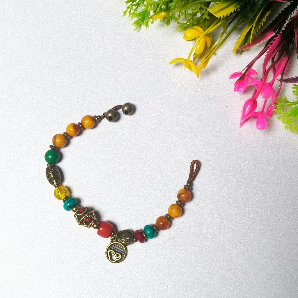 Guochao Ethnic Handmade Woven Bracelet: High-End Cold Style for Women and Couples