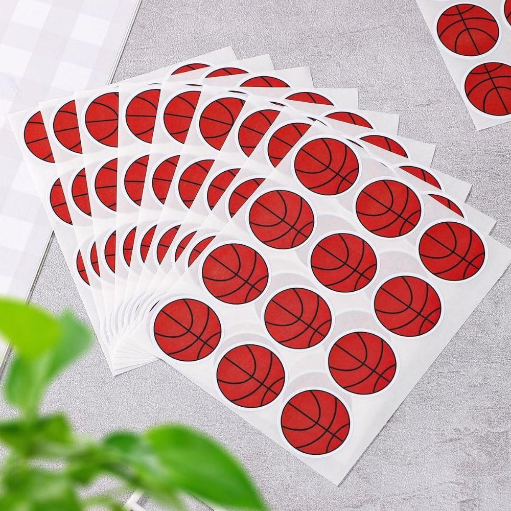 120Pcs Sports Theme Sports Ball Stickers Black White Removable Face Tattoo Stickers Round Labels Self-Adhesive
