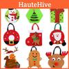 Adorable Cartoon Reindeer Candy Bag Felt Christmas Tote For Festive Celebrations And Decorations