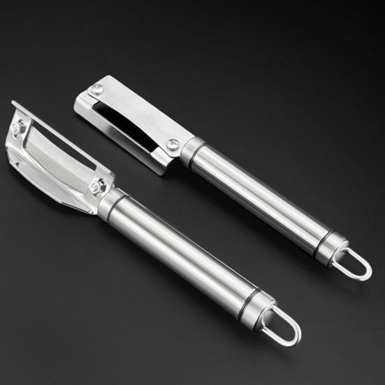 Fruit Vegetable Peeler, Stainless Steel Heavy Duty Adjustable Peeler, Multifunctional Kitchen Tool for Sugarcane Pumpkin Potato Lettuce