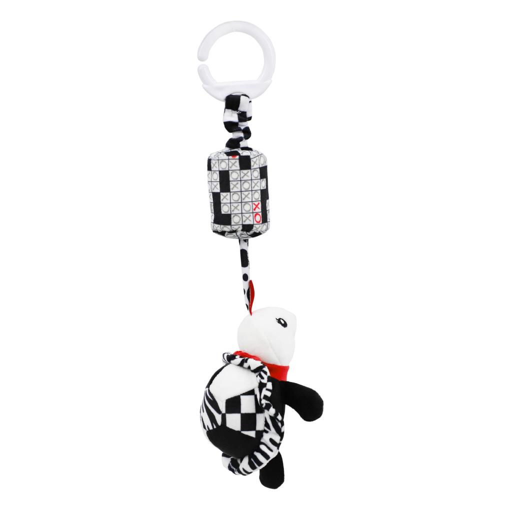 BBSKY Black & White Baby Stroller Mobile: Rabbit, Bee, Bird & Dog Plush Hanging Ornaments 