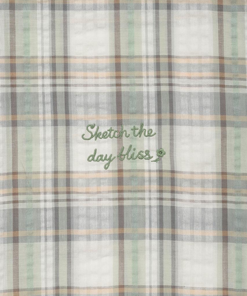 WACKY WILLY Women'S Semi-Oversized Check Short Sleeve Shirt Green