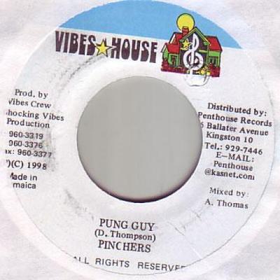7inch Record PINCHERS - Pung Guy None Vibes House 1998 Jamaica Reggae, Ska & Dub