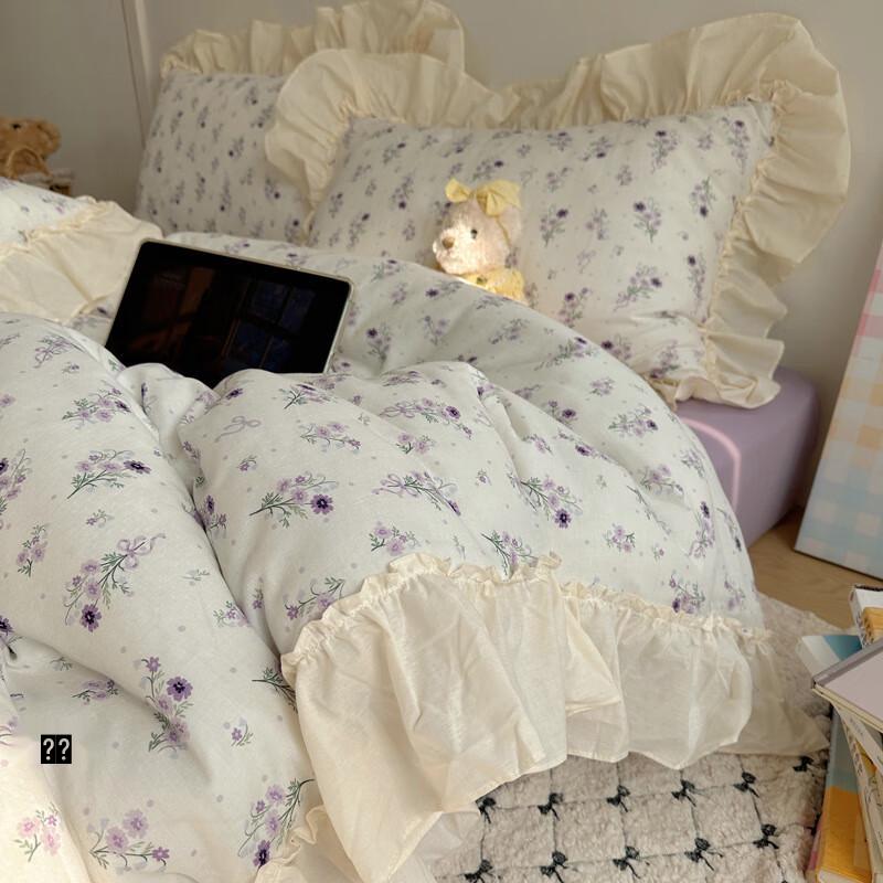 Lace Double-Layer Gauze Bedding Set