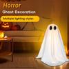 LED String Lights Halloween Ghost Decoration Glowing Effect Light Up Feature Light Up Ghost Decorative Figurine Scary Design