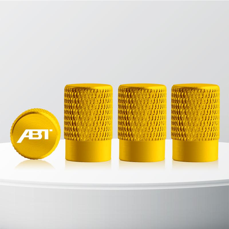 Aluminum ABT Logo Car Wheel Tire Valve Stem Caps Tyre Valve Covers For Skoda Seat Cupra TTRS RS5 RS4 A4 A5 Q3 Q5 Golf Polo 4pcs