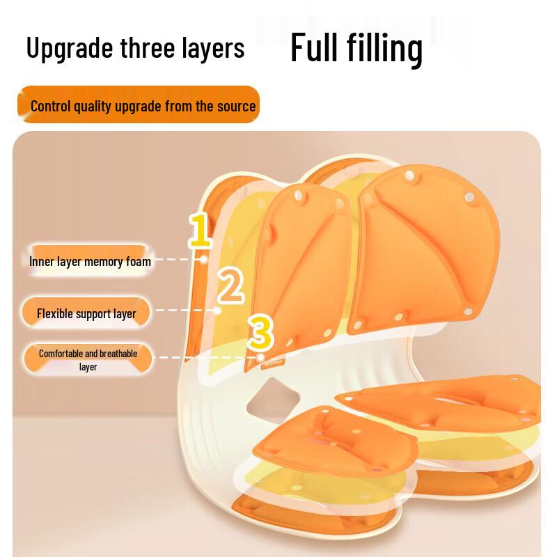 Hezheng Ergonomic Lumbar Back Support Seat Cushion CN Plug (adapter Included)