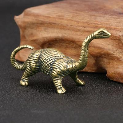 Katı Bakır Dinozor Heykeli Komik Masaüstü Dekorasyonu Pirinç Ev Dekorasyonu Jurassic Dinozor Minyatür Figürler Çocuk Oyuncak Hediyeler