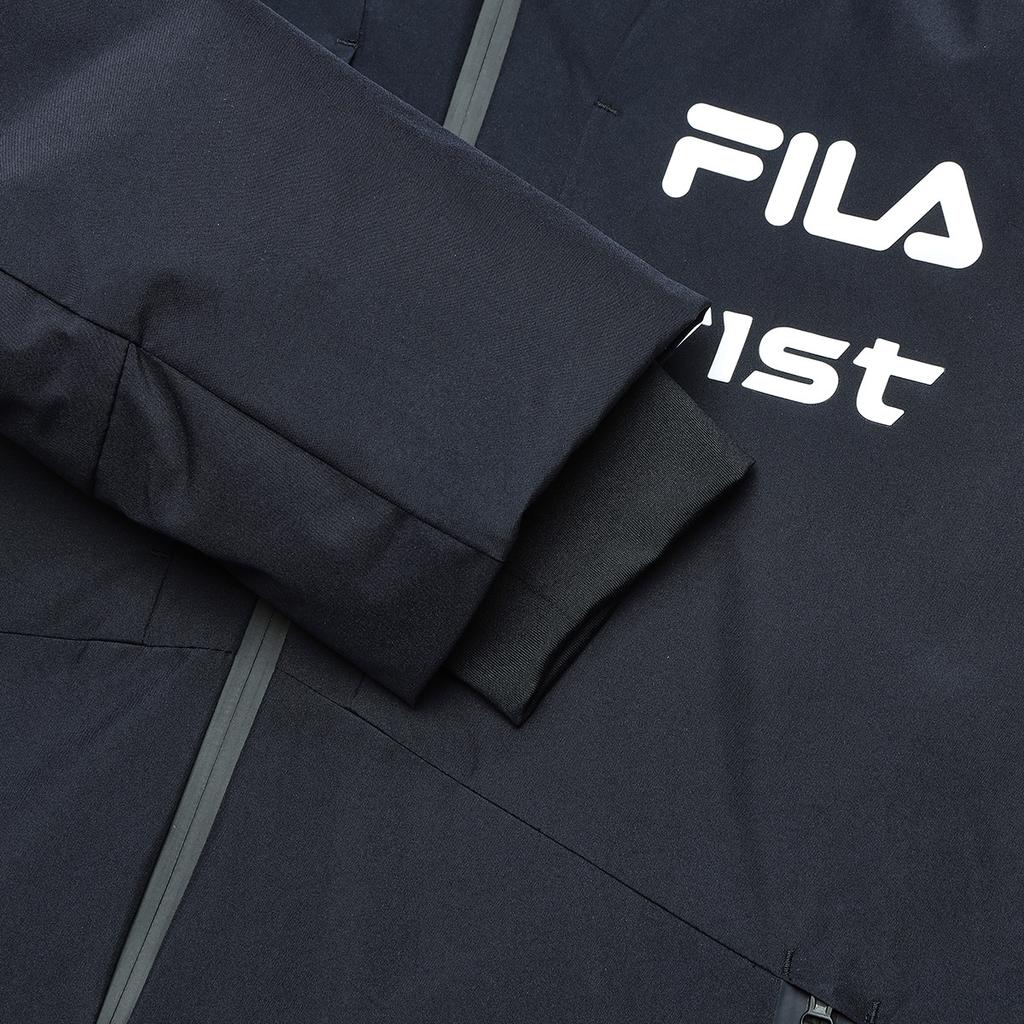 Fila Letter Logo Printed Hooded Down Ski Jacket Men Jackets Dark-Blue A11M346904F-NV