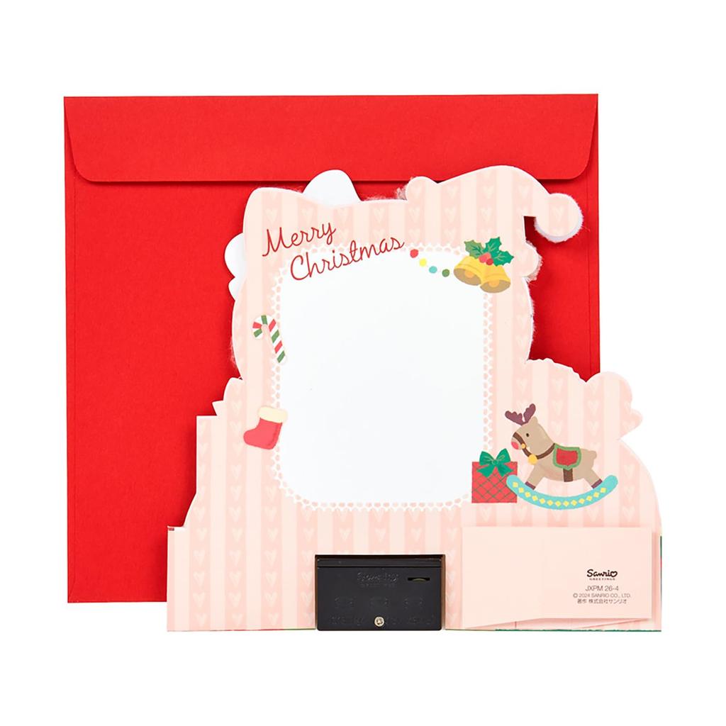 Sanrio Christmas Card Light Melody Card Hello Kitty Fluffy Message Card Greeting Card 109924 & JXPM26-4
