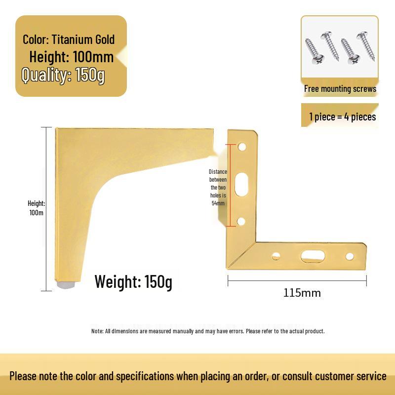 Metal Triangle Sofa, Cabinet & Table Support Legs - Heightening Furniture Legs