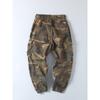 American Outdoor Loose Easiest for Match Three-Dimensional Large Pocket Camouflage Cargo Pants Spring & Fall Men Retro Distressed Casual Pants