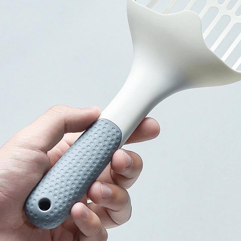 Kimpets Cat Litter Scoop Plastic Litter Shovel with Base Self Cleaning Cat Litter Shovel Kitten Toilet Clean Tools Cat Supplies