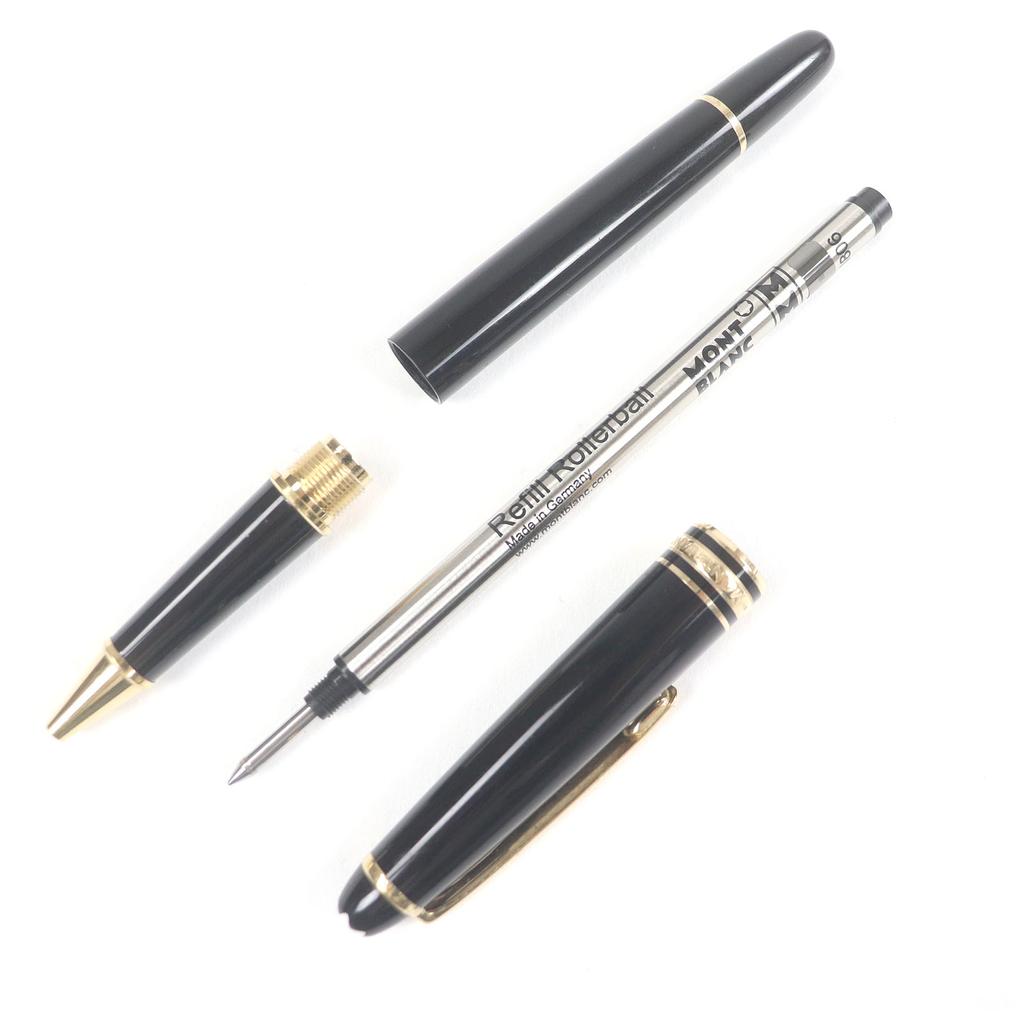 Sehr guter MONTBLANC Kugelschreiber Meisterstück Classic Kappe Typ Schwarz Gold Herren Gebraucht