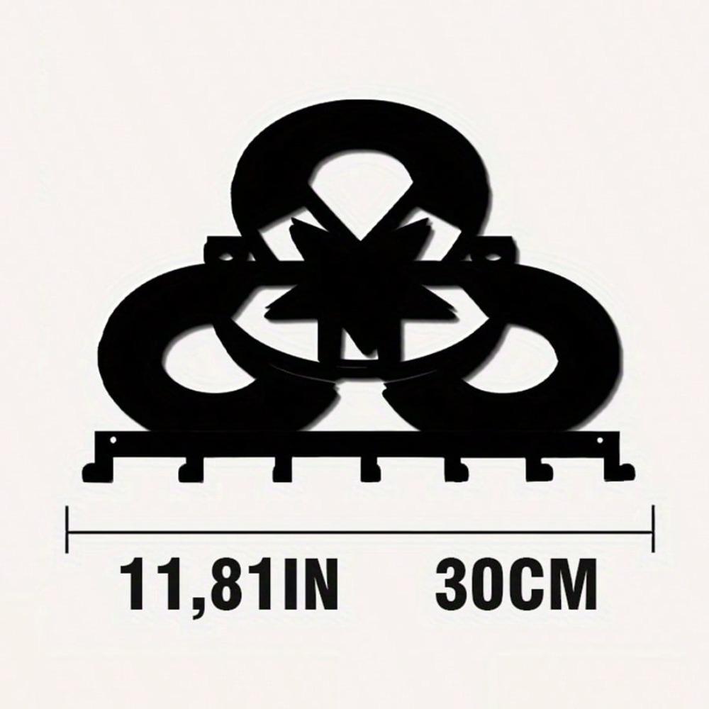 Metal Key Hanger Wall Hook with 7 Hooks Durable Rustproof Home Entryway Organizer TY10290