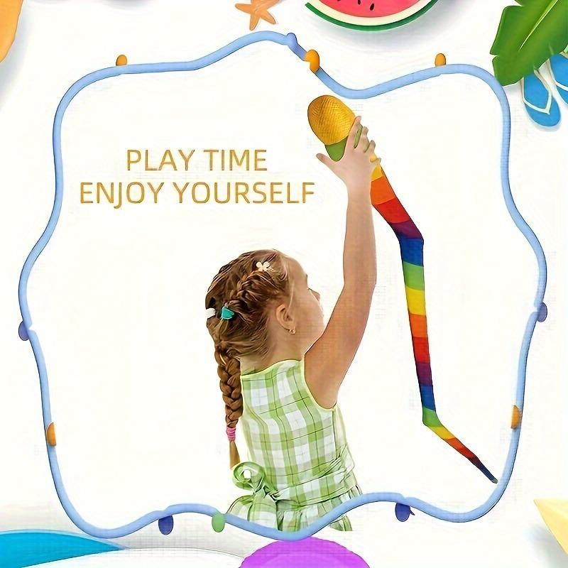 Rainbow Wind Ball Sensory Training Toy Outdoor Throw Catch Game Toy