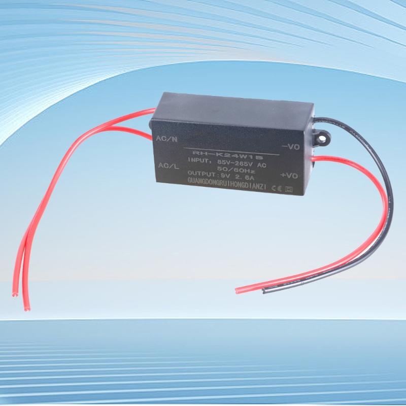 Power Regulator Converter Module Voltage Reduce Adapter Convert AC85V-265V to DC9V2.6A for Surveillances Cameras Router