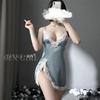 Yiyue's New Sleeping Dress for Women, Deep V Lace Halter Sleeping Dress, Sexy and Interesting Lingerie, Backless Pajamas 8130