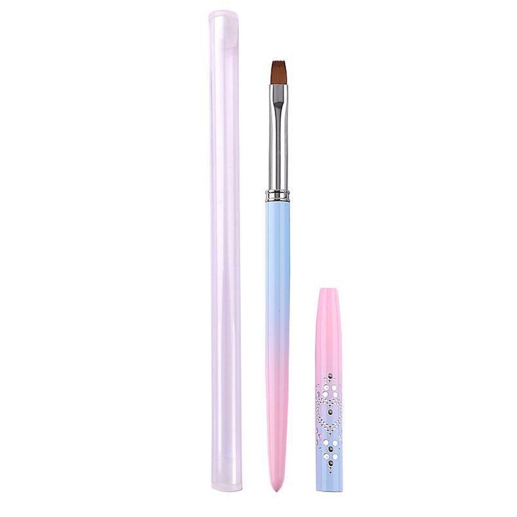 Nail Art Pen Nylon Brush Long Skidproof Nails Brushes Comfortable Lightweight Manicure Tools Wire Gift Friend DIY
