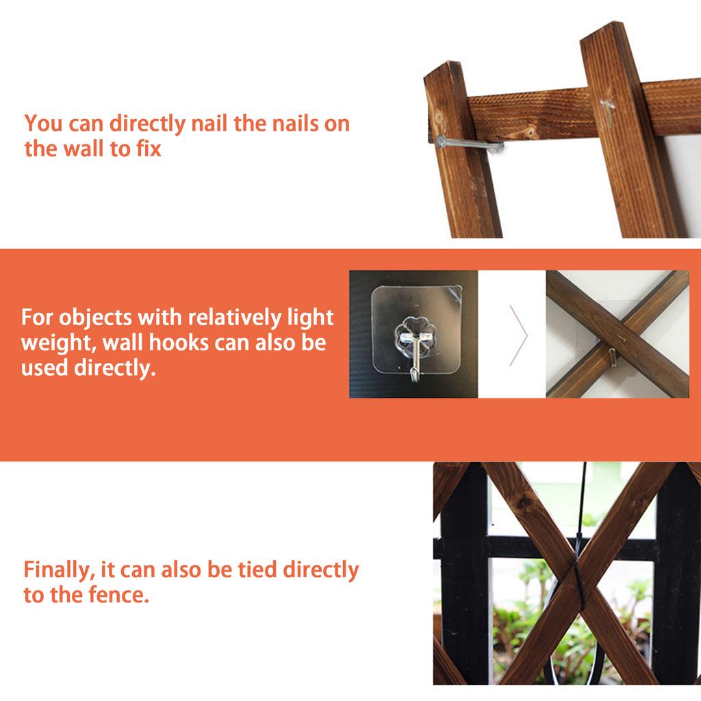 Wooden Lattice Wall 2Pack-Expandable Plant Garden Trellis for Climbing Plants Outdoor Air Plant Vertical Rack Wall Decor for Roo