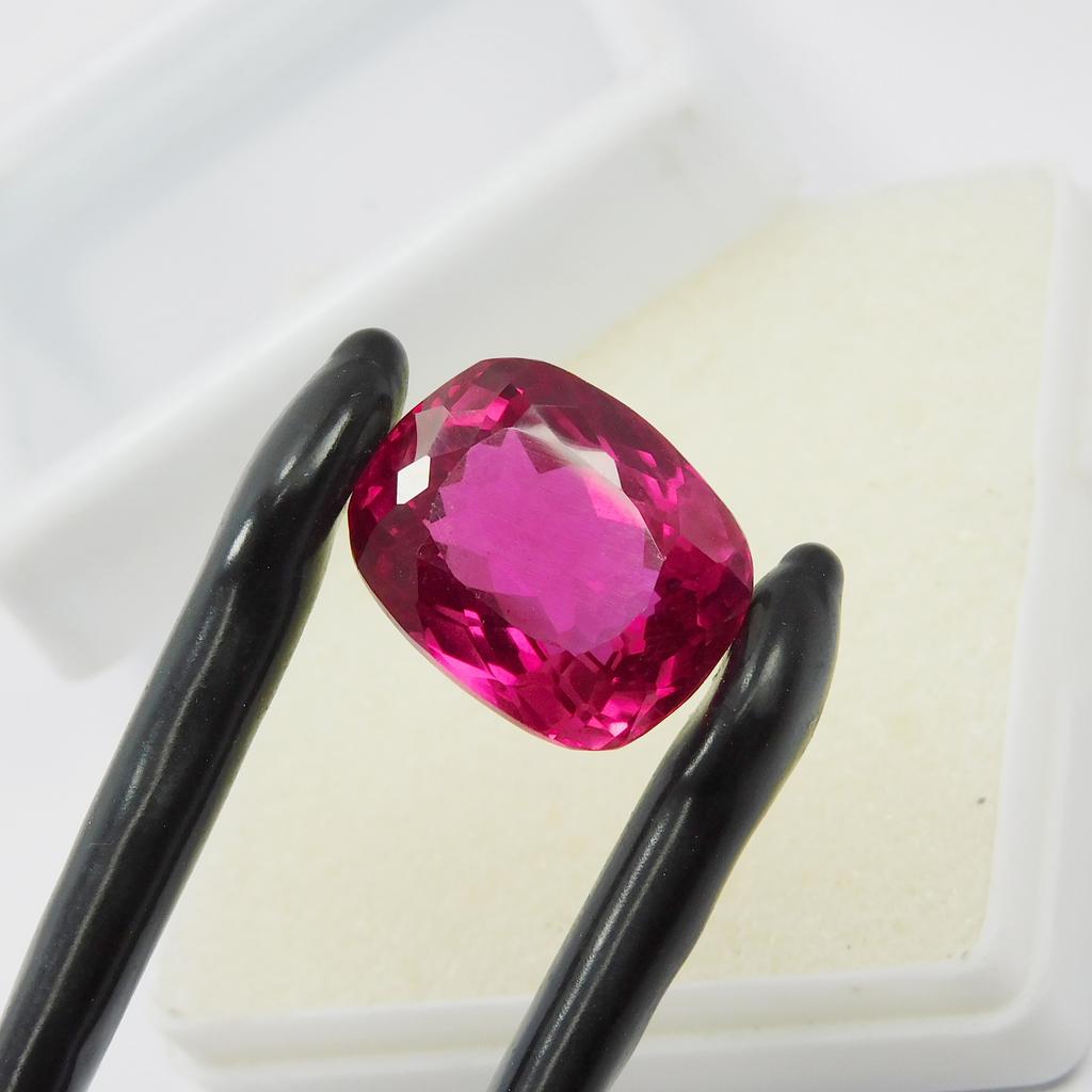 Natural Pink Ruby Loose Gemstone 15.3 Ct Cushion Cut for Ring for Jewelry Making and Gem Collections
