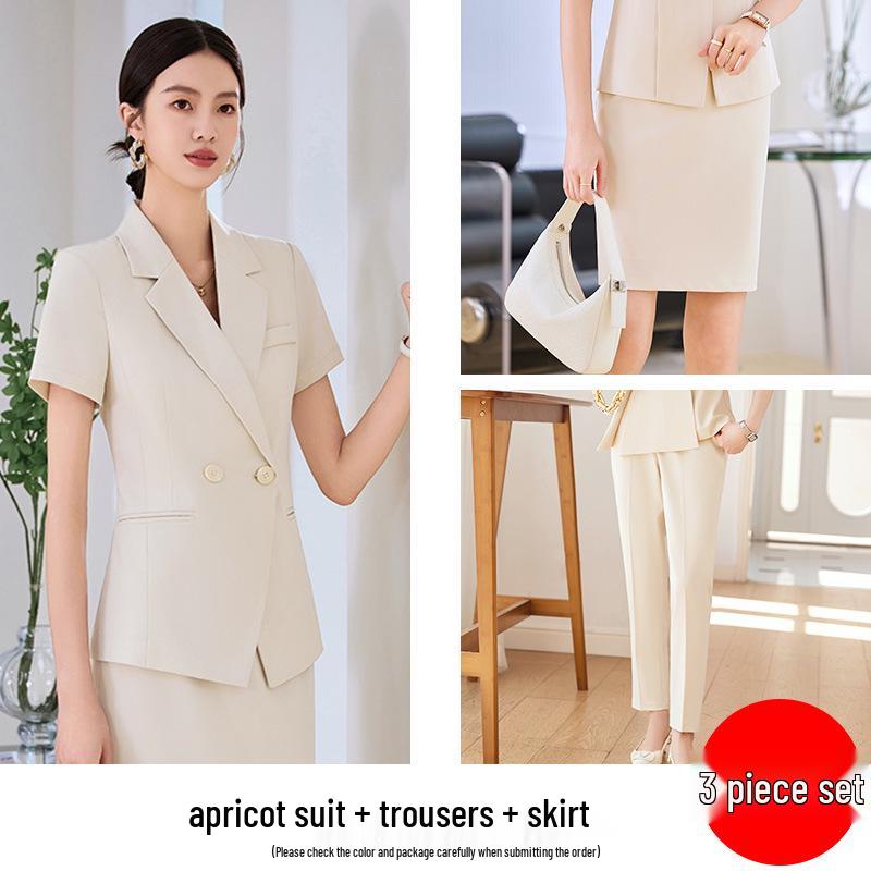 Damski garnitur blezerowy w stylu koreańskim z wyższej półki do profesjonalnego i casualowego noszenia latem