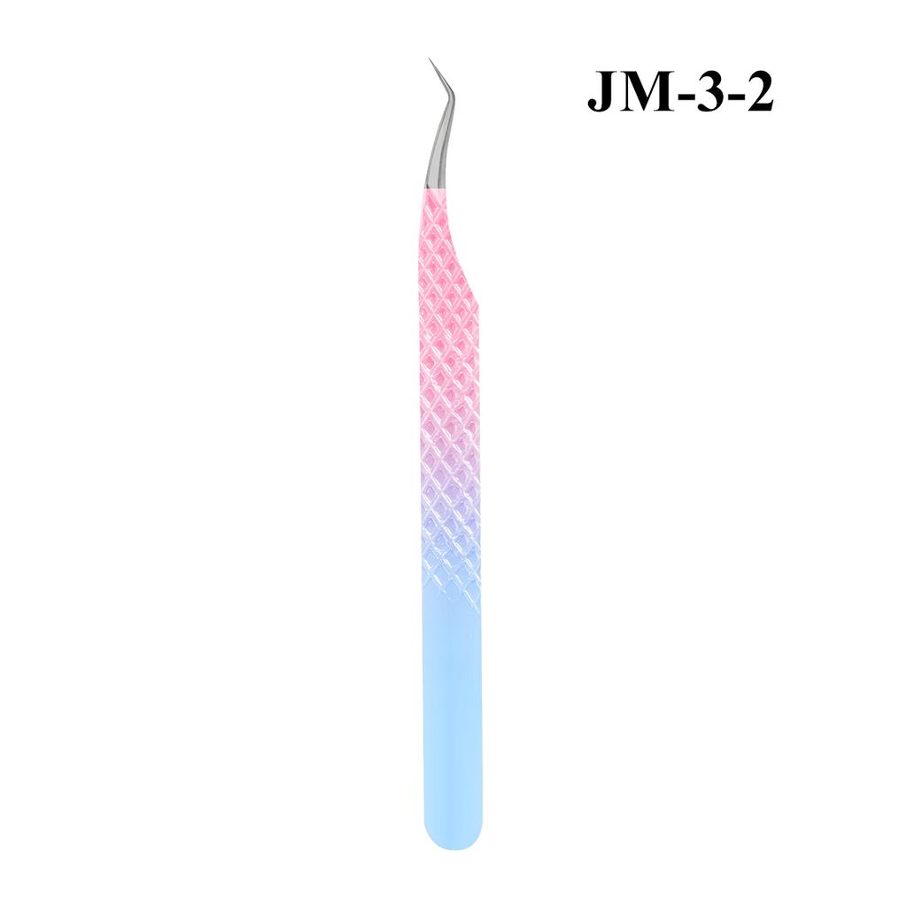 Professional Eyelash Tweezers Grip Eyelash Extension Tweezers 45 75 90 Degree Fiber Tip Easy Fanning Eyelash Tweezers