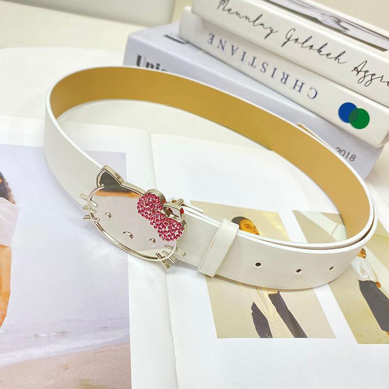 1PZ Guaina Regali di Festa Sanrio Hello Kitty Cintura Vita Ragazze Carine Cintura Brillante Versatile Accessori per Jeans